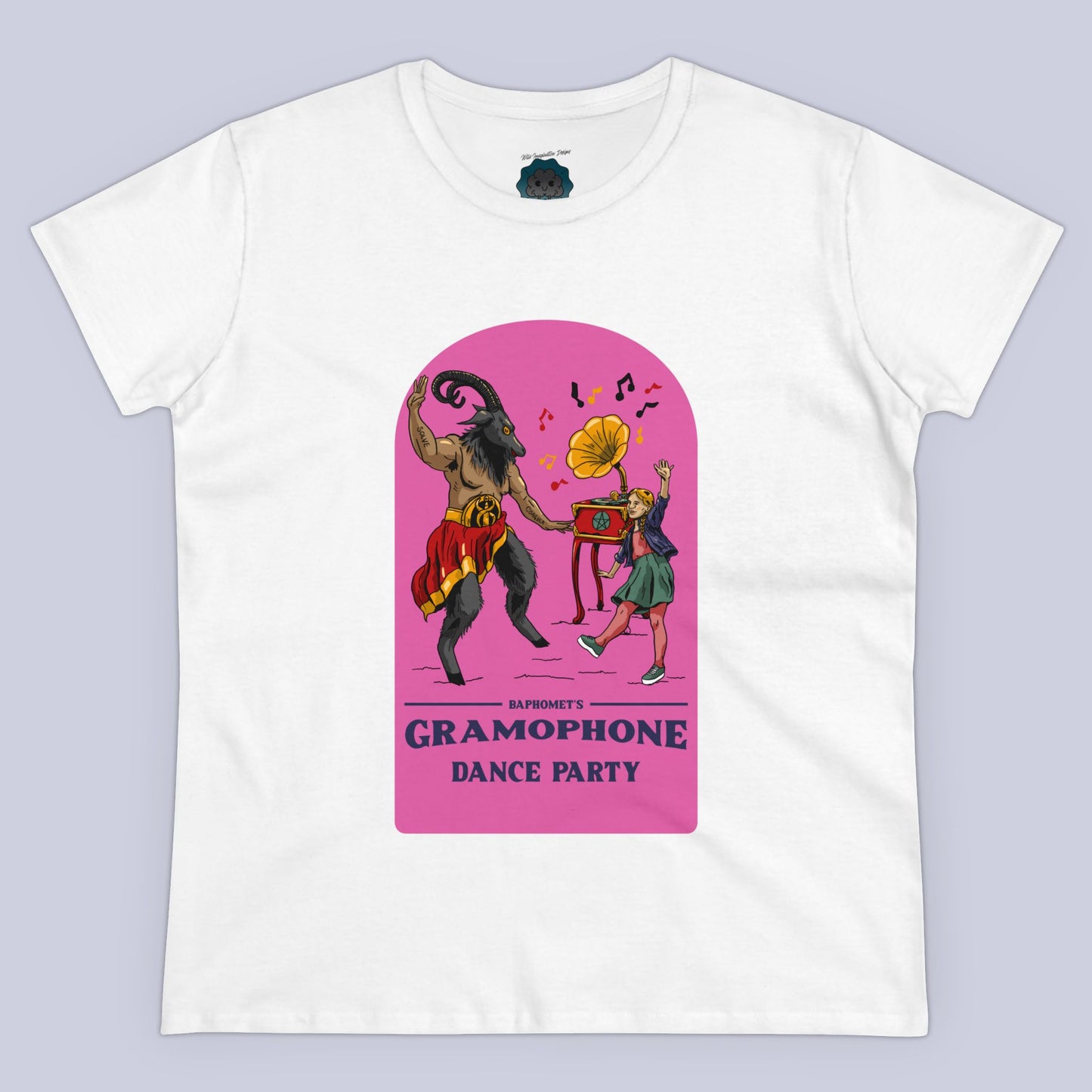 Gramophone Dance Party with Baphomet Women's Tee