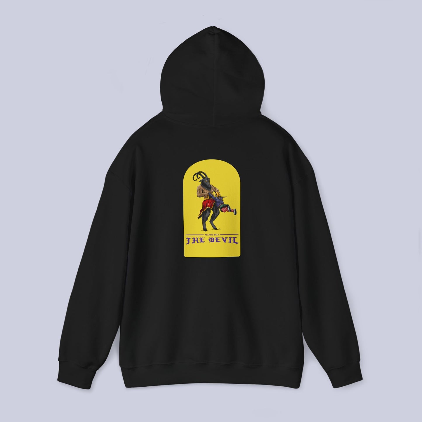 Baphomet Playing With the Devil Pullover Hoodie