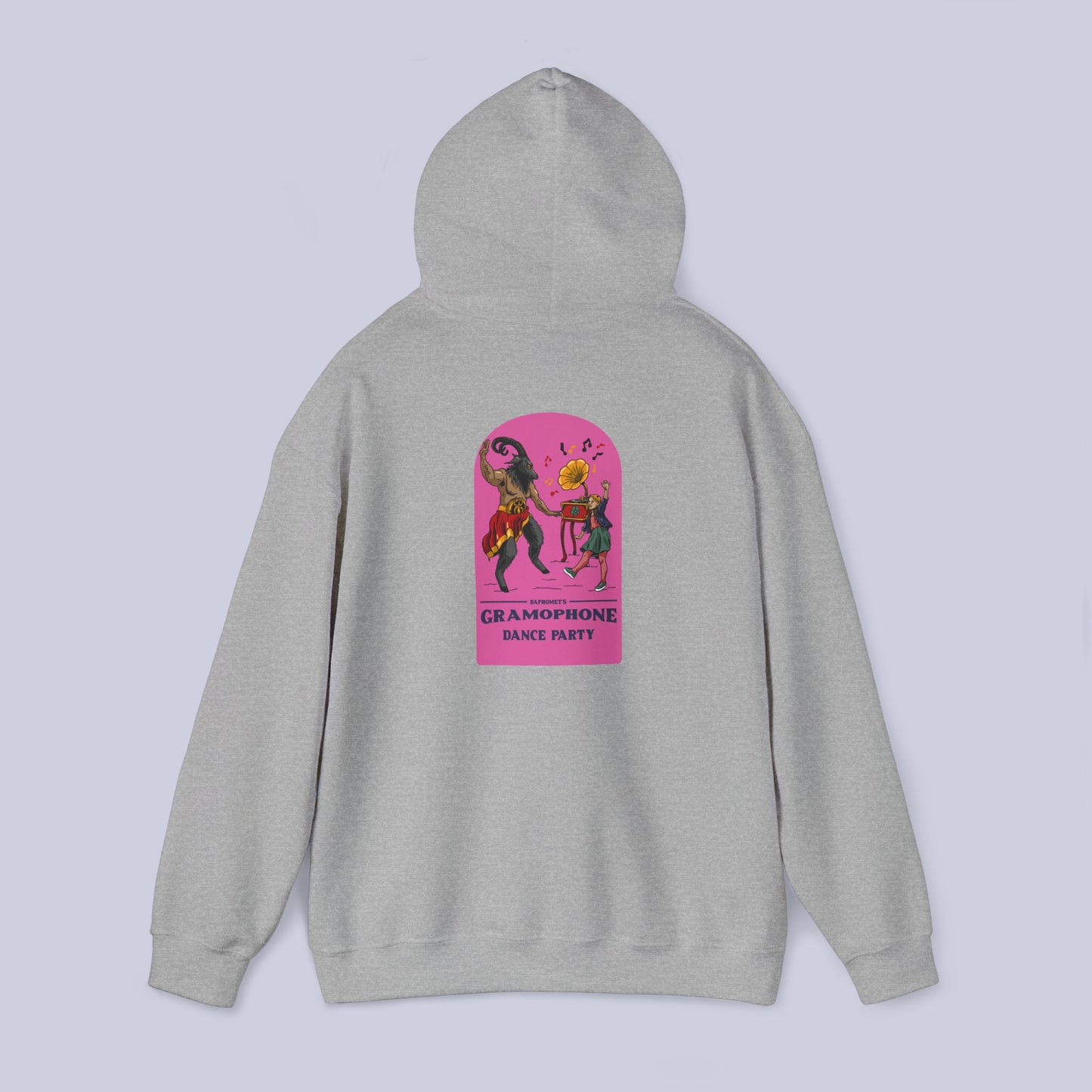 Gramophone Dance Party With Baphomet Pullover Hoodie