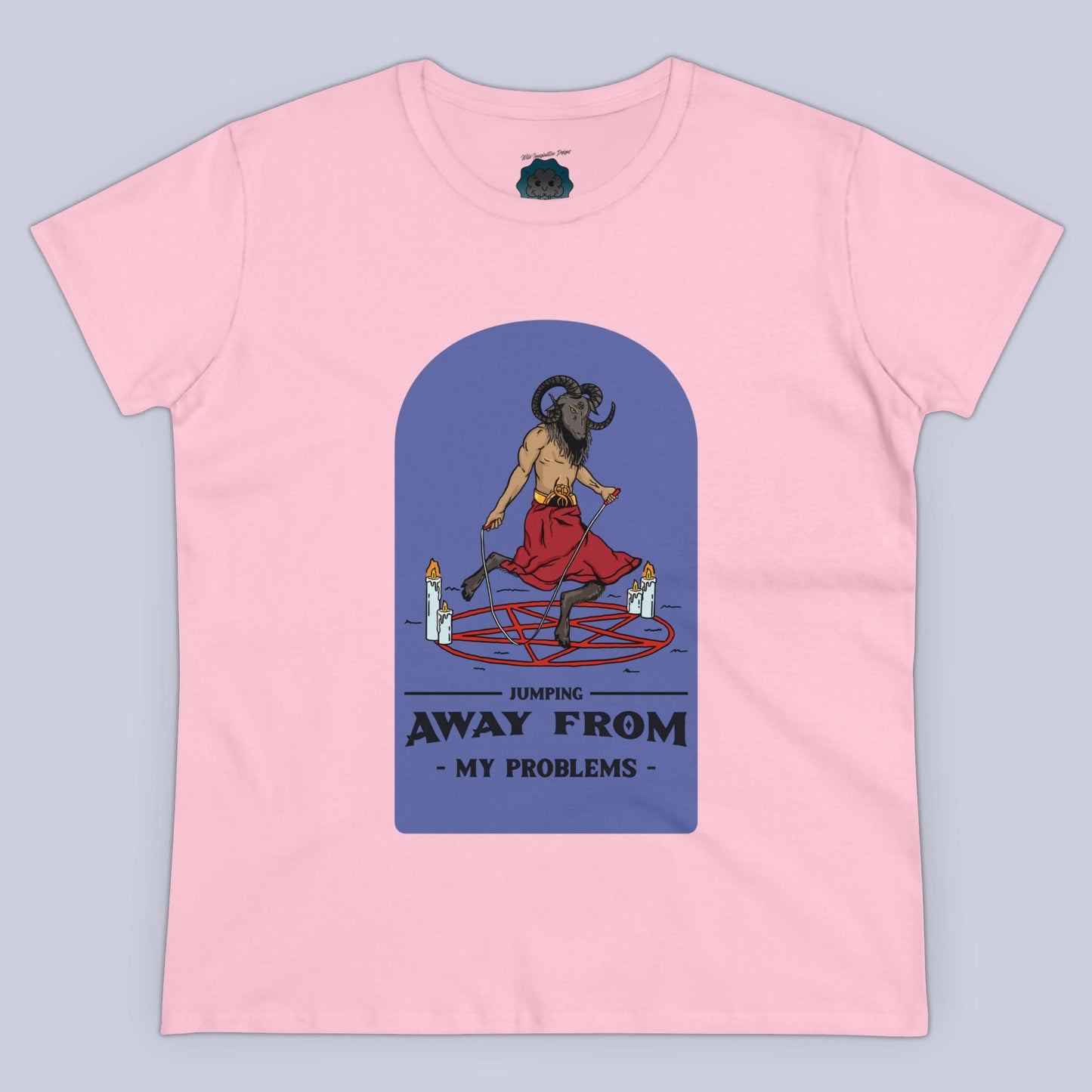 Baphomet Jumping Away From My Problems Women's Tee