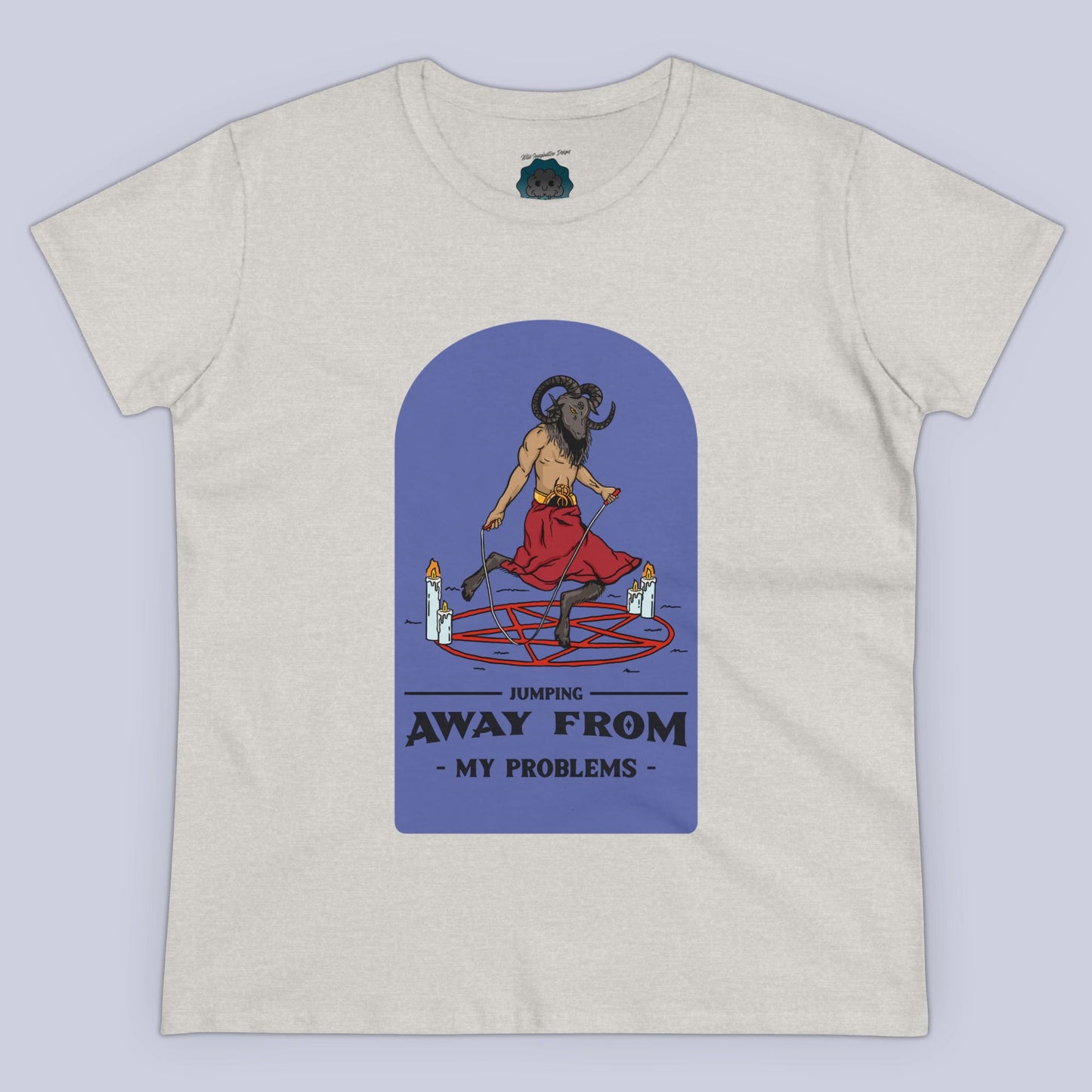 Baphomet Jumping Away From My Problems Women's Tee