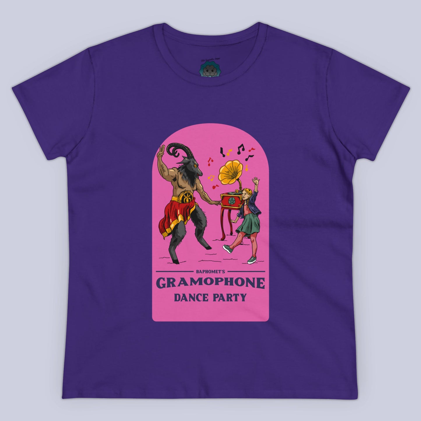 Gramophone Dance Party with Baphomet Women's Tee