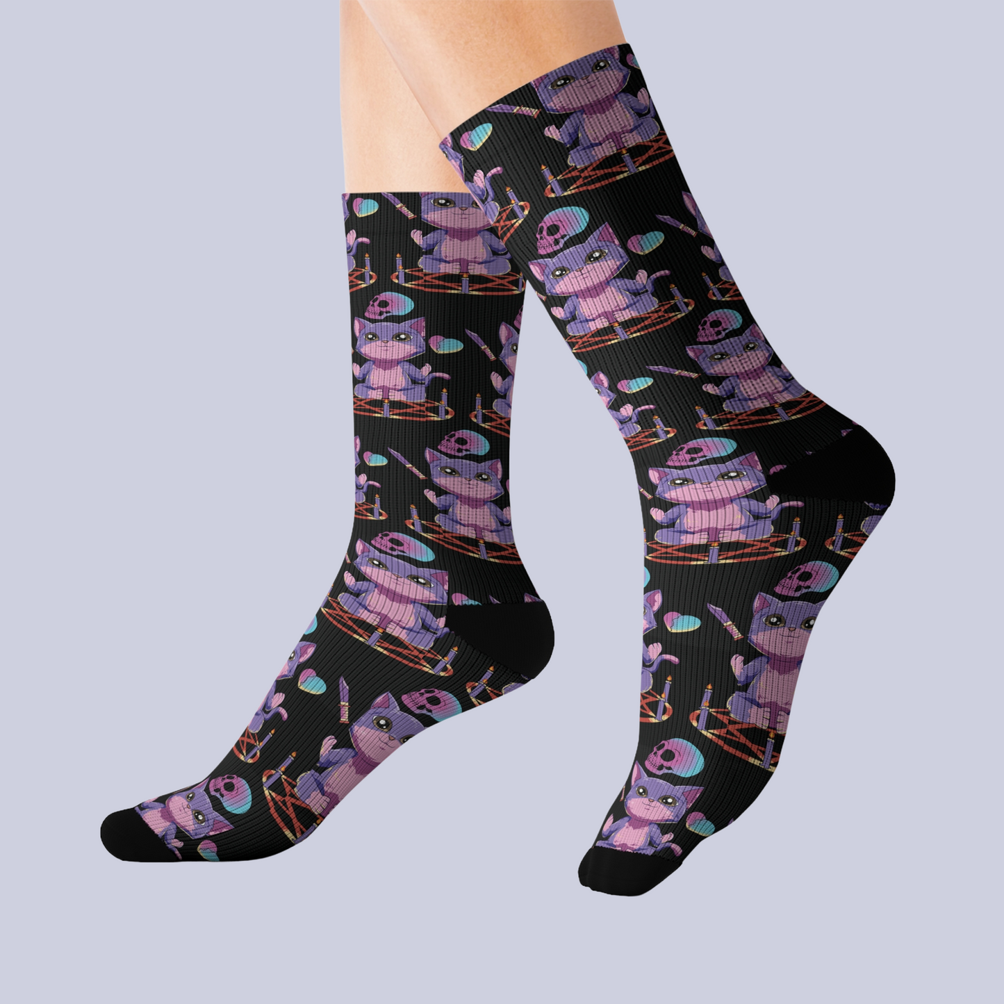 Summoning Kitty Crew Socks