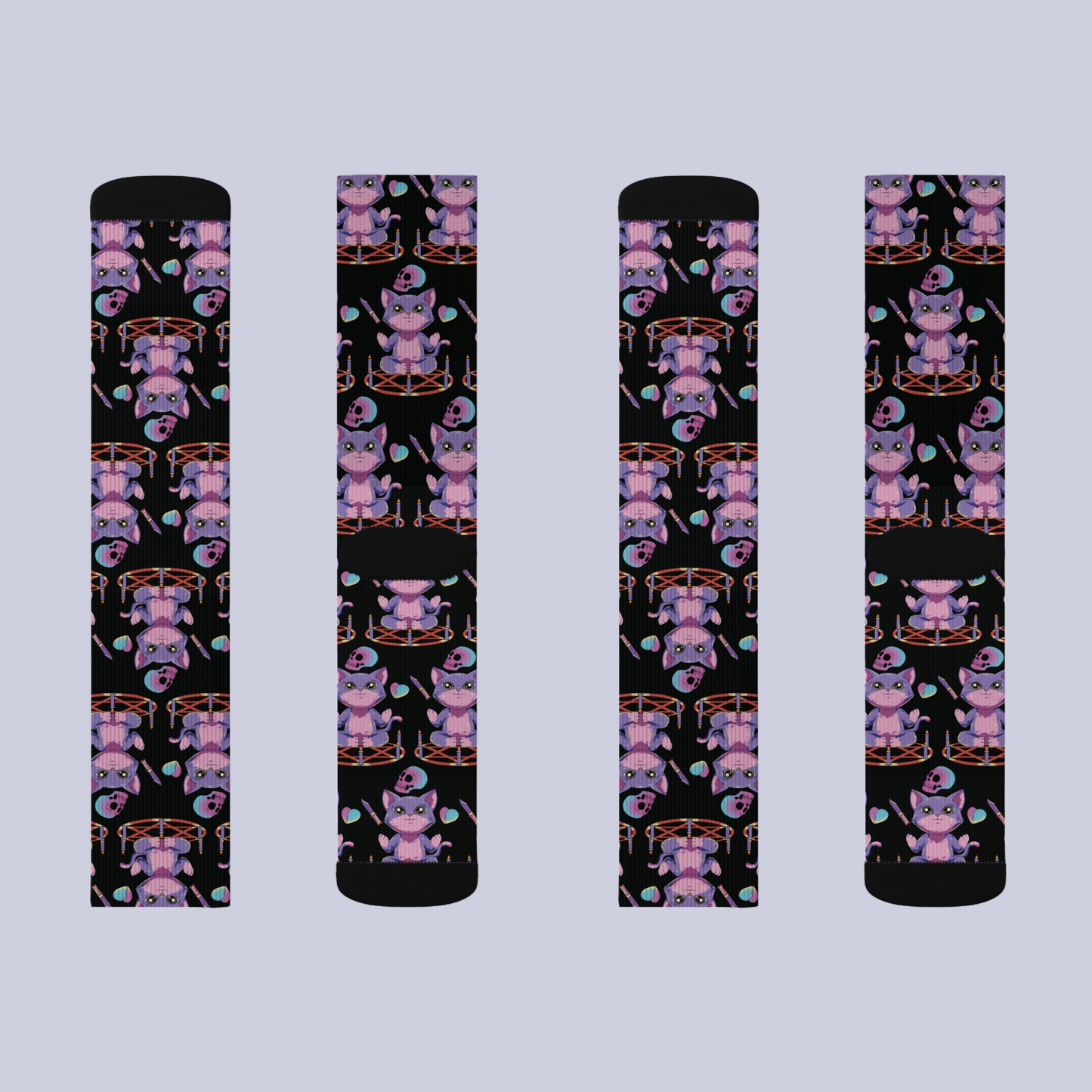 Summoning Kitty Crew Socks