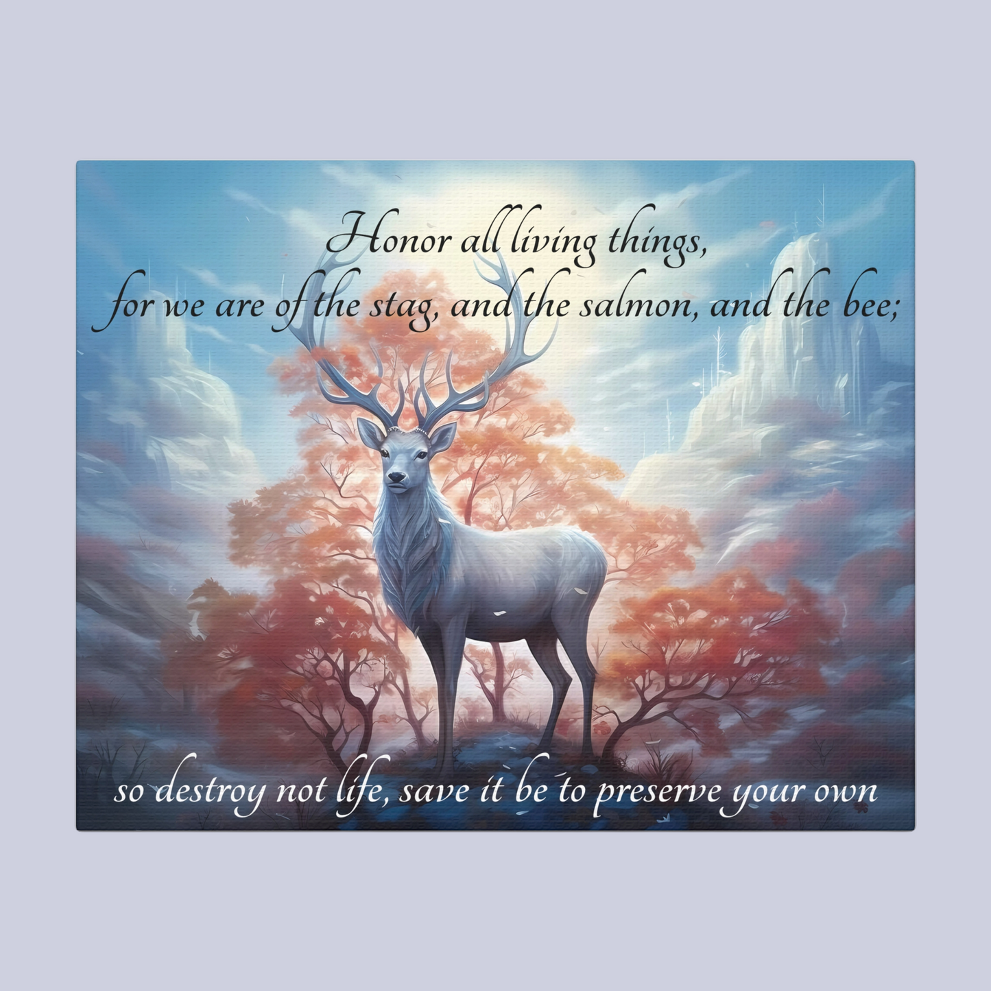 Inspirational Stag Canvas Wall Art