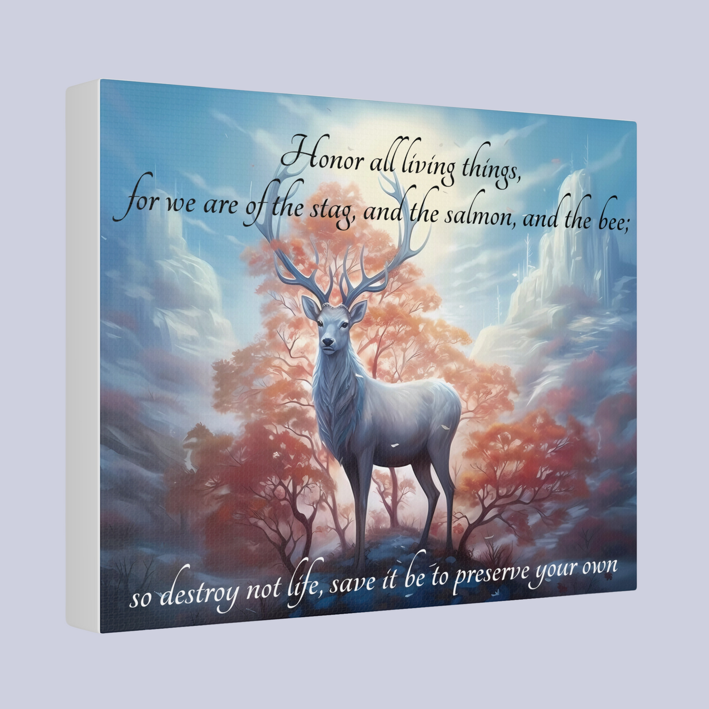 Inspirational Stag Canvas Wall Art