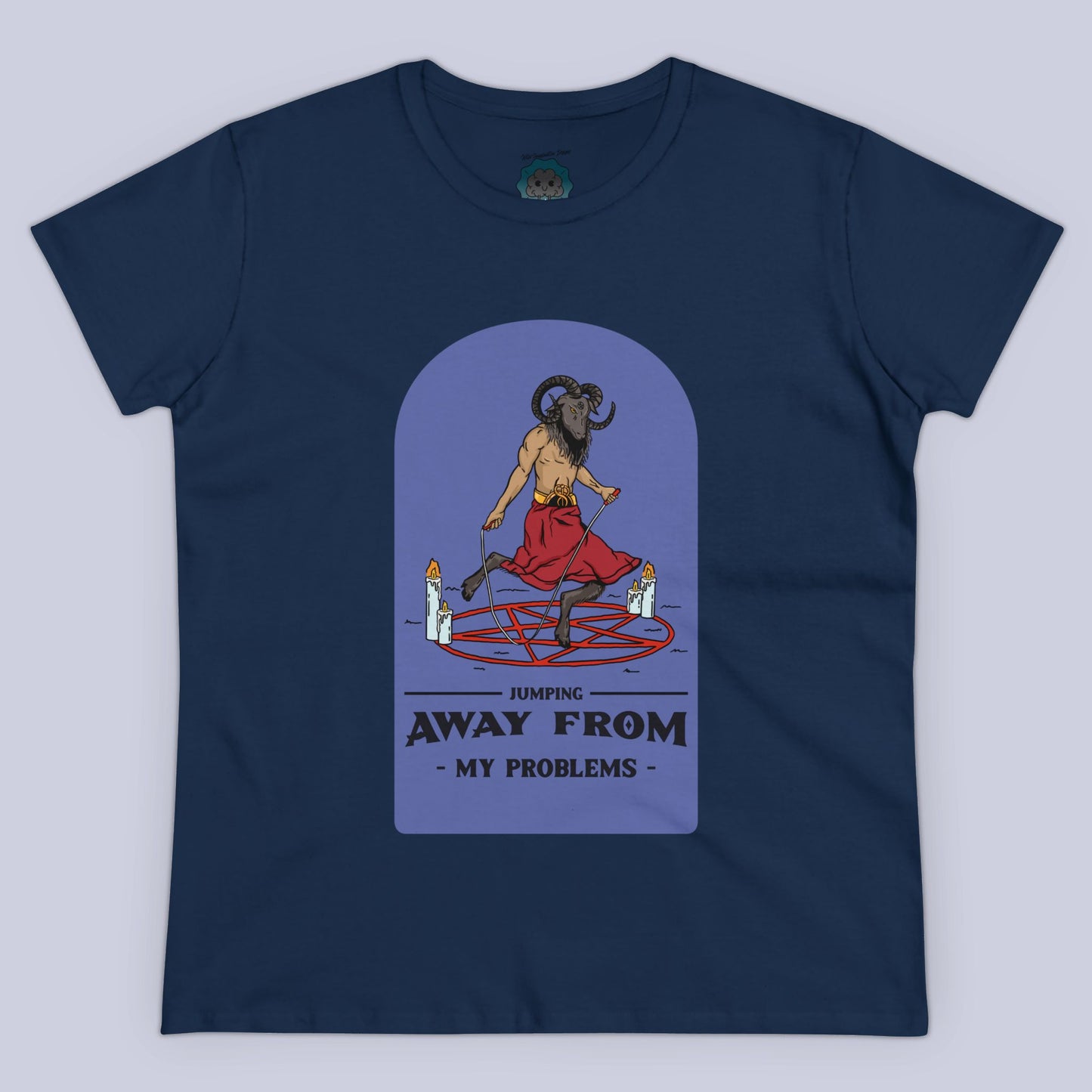 Baphomet Jumping Away From My Problems Women's Tee