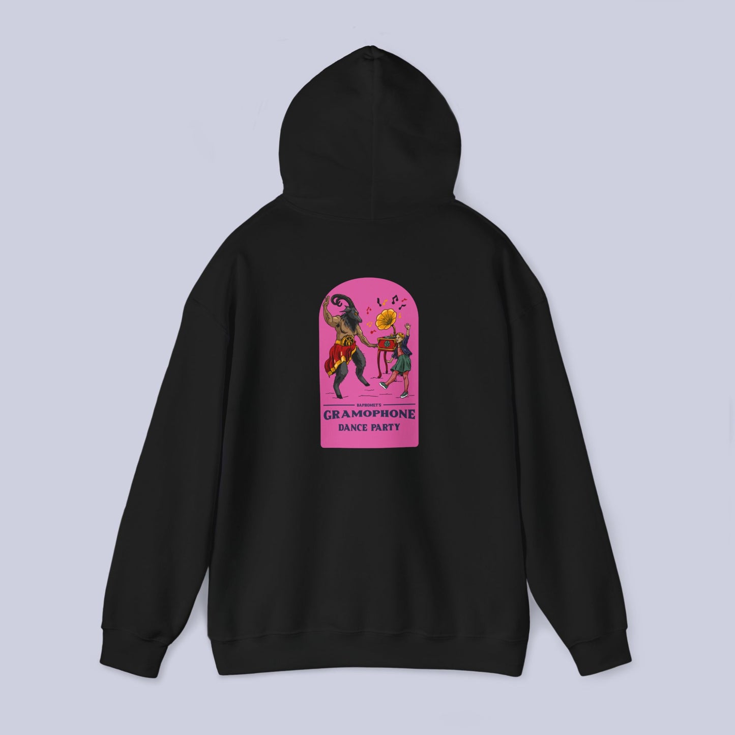 Gramophone Dance Party With Baphomet Pullover Hoodie