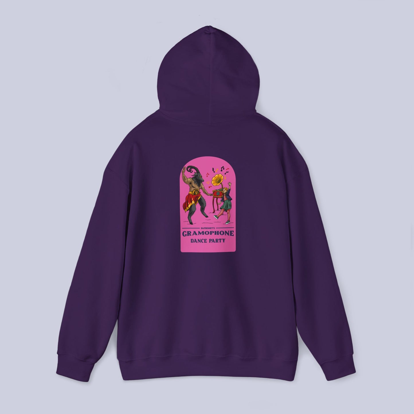 Gramophone Dance Party With Baphomet Pullover Hoodie