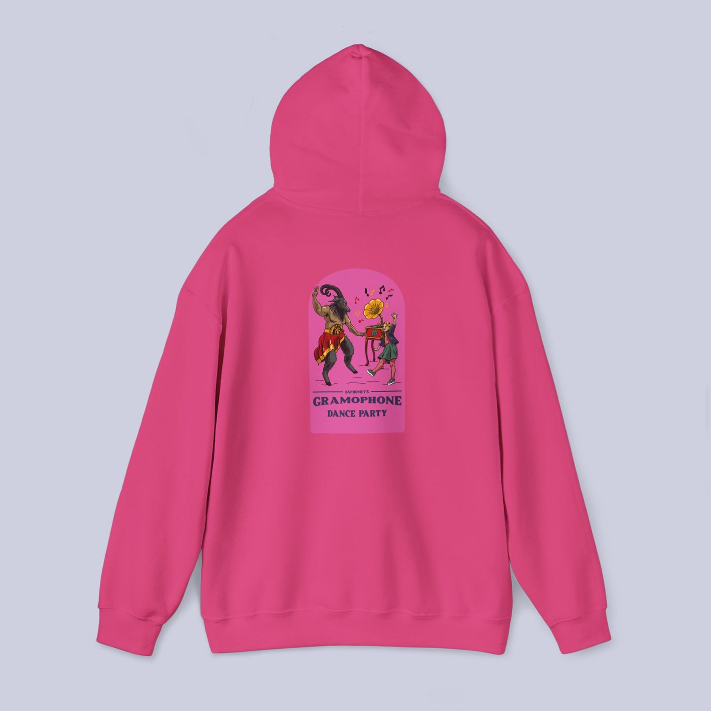 Gramophone Dance Party With Baphomet Pullover Hoodie