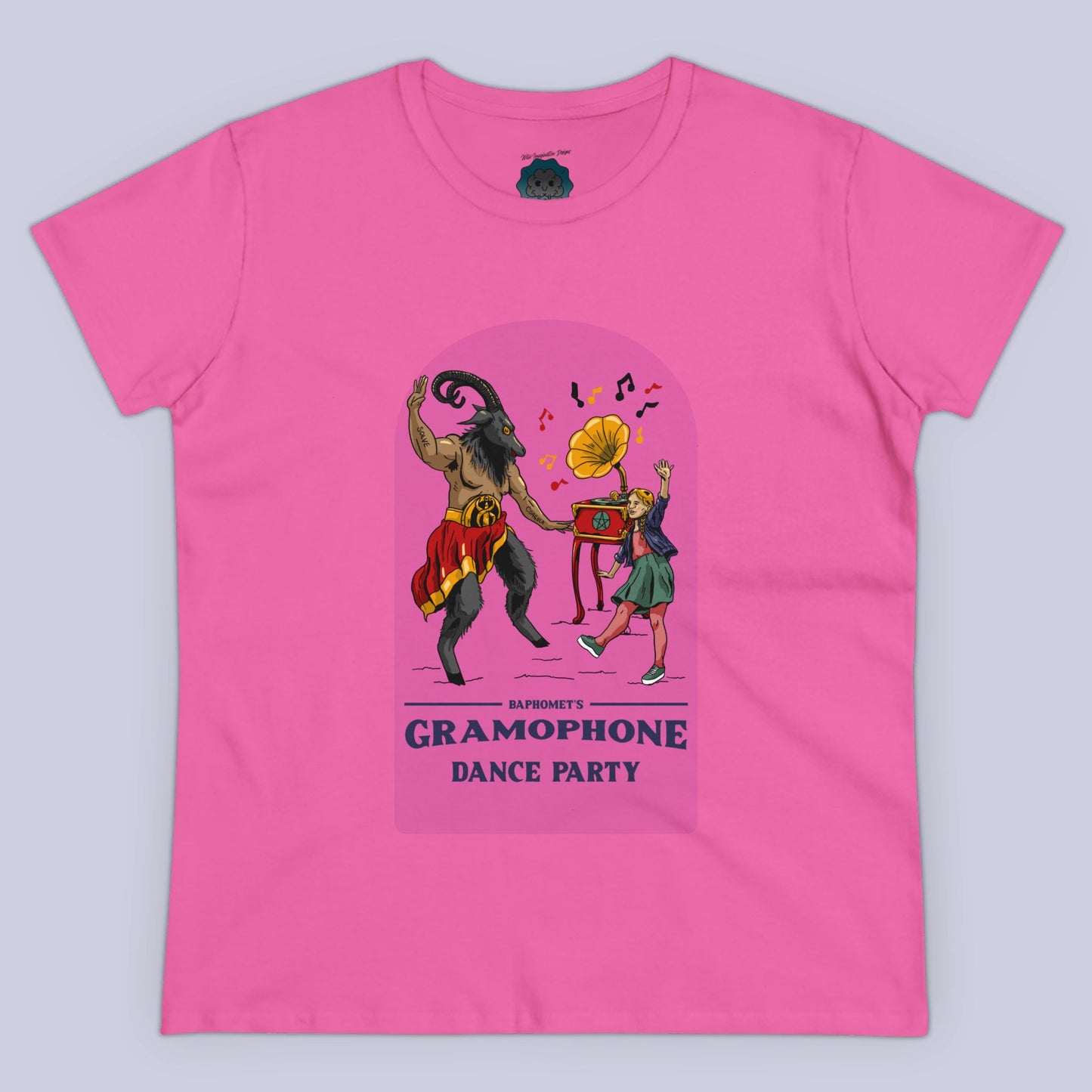 Gramophone Dance Party with Baphomet Women's Tee