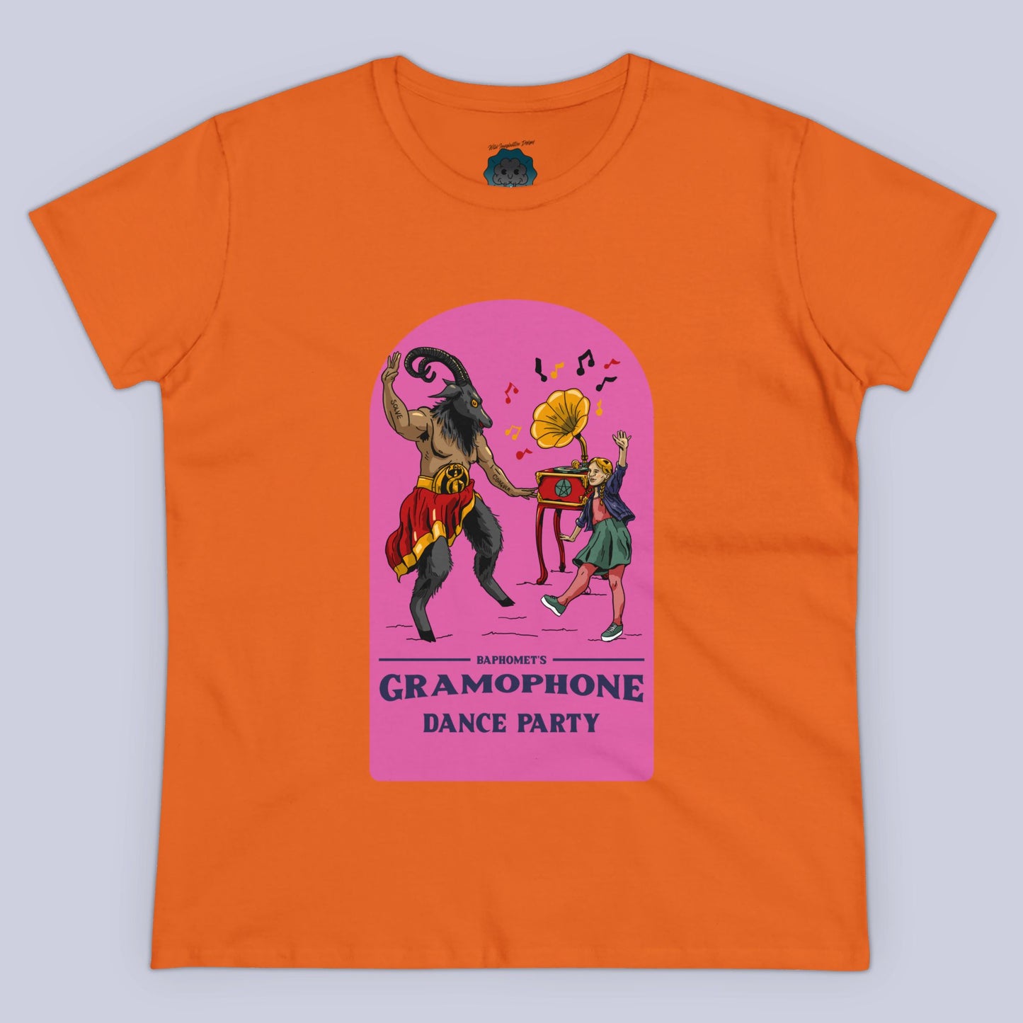 Gramophone Dance Party with Baphomet Women's Tee